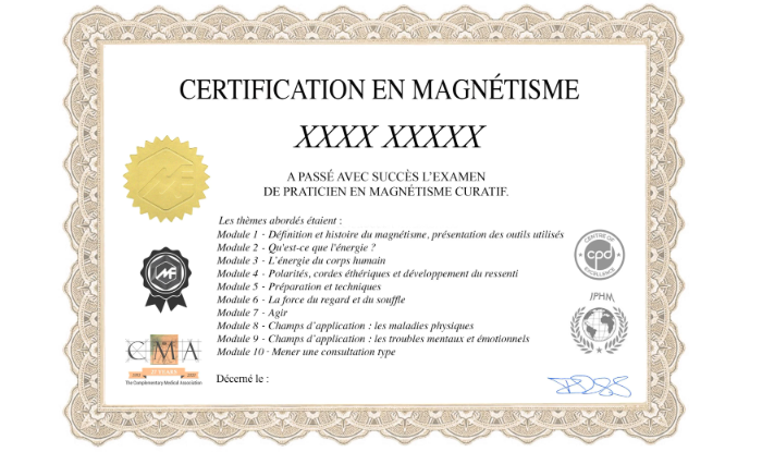 Formation Magnétiseur Certifiante - École de Magnétisme